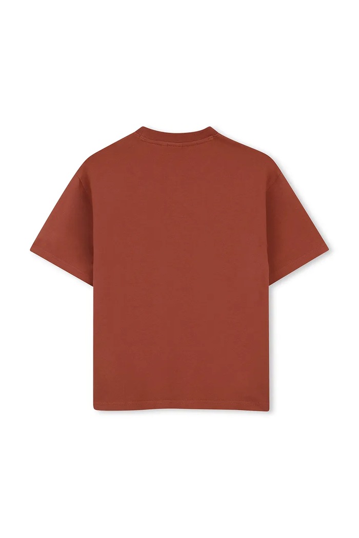 BOSS T-shirt dziecięcy bawełniany z elastanem J53462.156.162 czerwony AW26