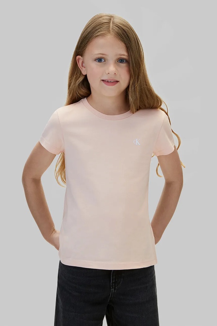 Calvin Klein Jeans T-shirt dziecięcy bawełniany 2-pack LVCKFJA36G.128.170.9BY2 różowy AW26