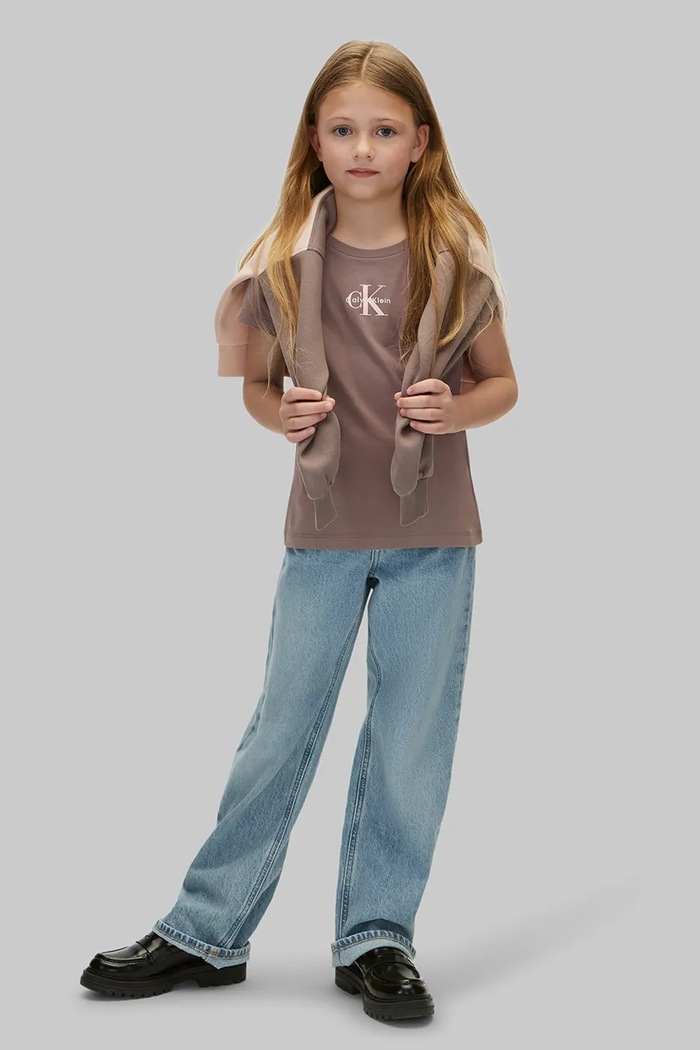 T-shirt dziecięcy bawełniany 2-pack Calvin Klein Jeans różowy LVCKFJA36G.104.116.9BY2