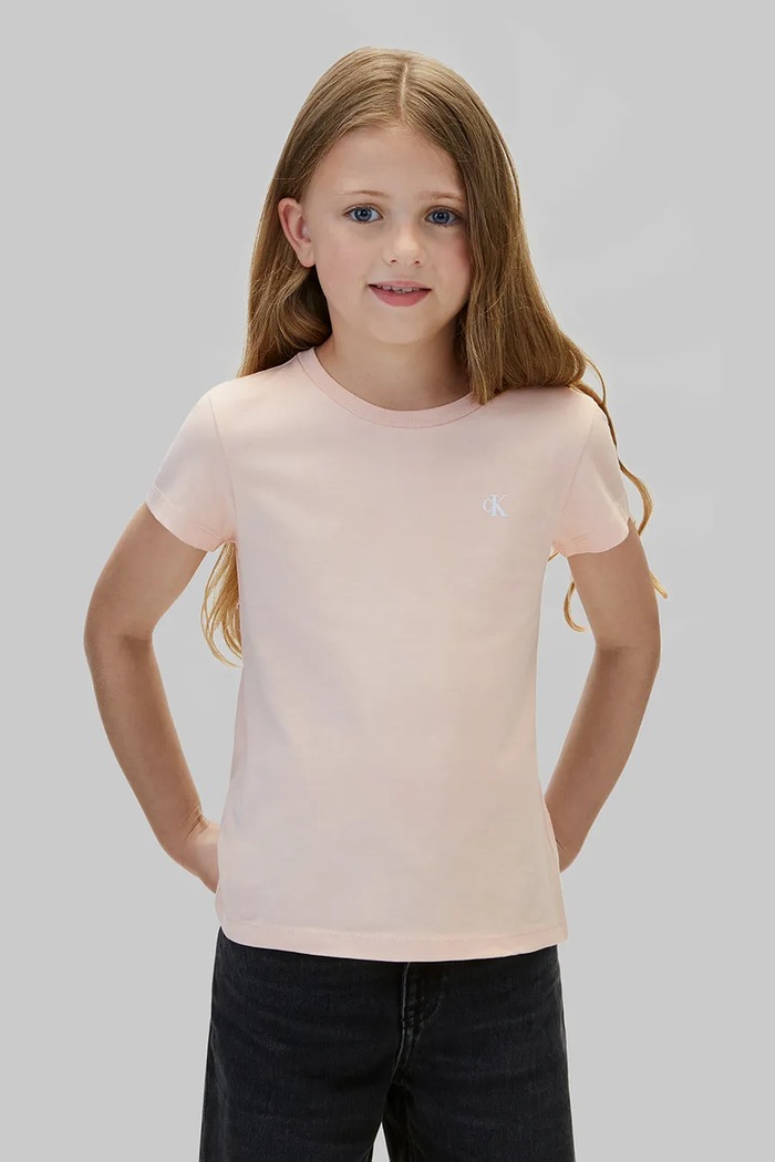 Calvin Klein Jeans T-shirt dziecięcy bawełniany 2-pack LVCKFJA36G.104.116.9BY2 różowy AW26