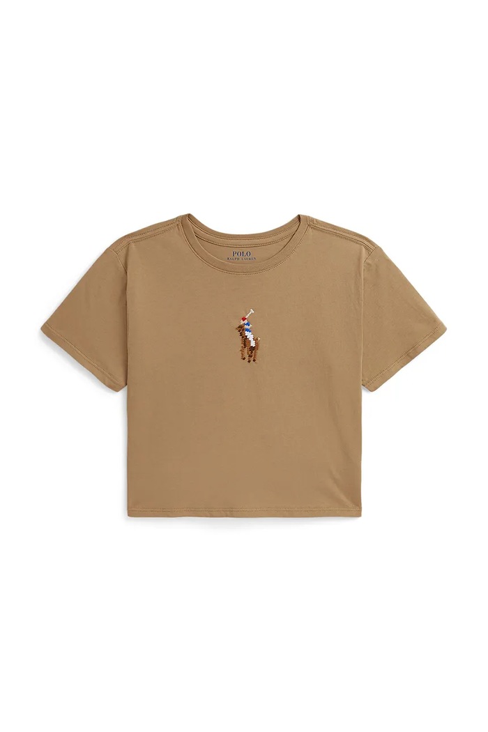 Polo Ralph Lauren Majica za djecu od pamuka smeđa 313B26355003
