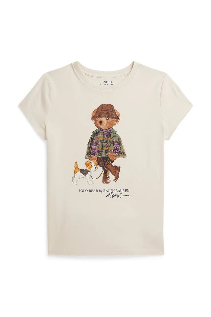 Polo Ralph Lauren Majica za djecu od pamuka bež 313B26296001