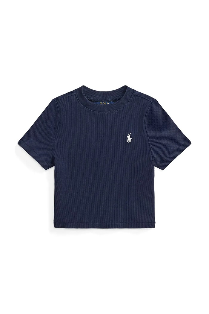 Polo Ralph Lauren kratka majica otroška bombažna z elastanom 313A96144010 mornarsko modra AW26