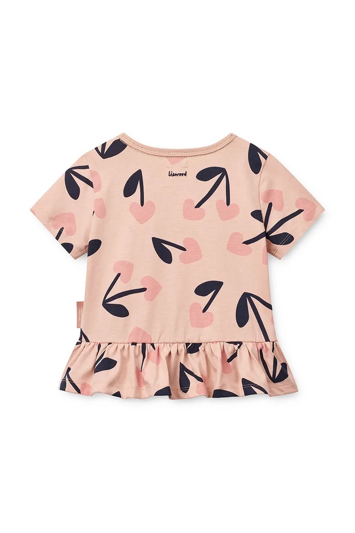 Liewood T-shirt dziecięcy bawełniany Kya SS T-shirt LW20898.9BY2 różowy AW26