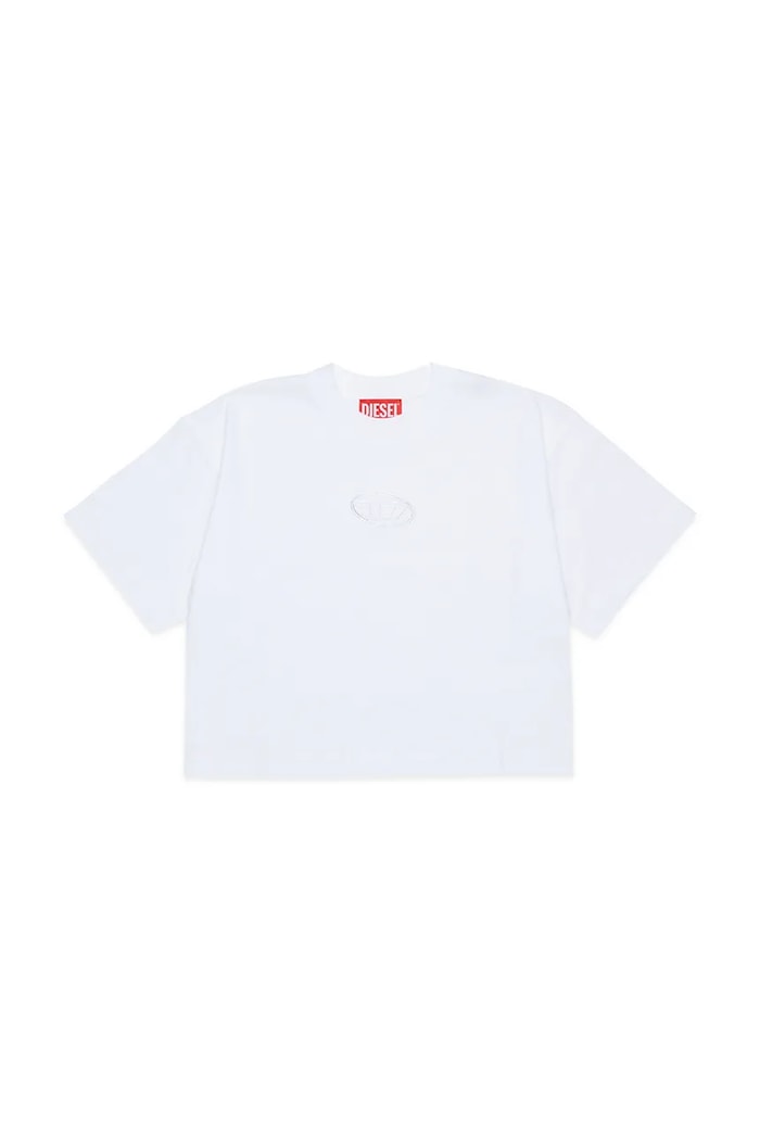 Diesel T-shirt dziecięcy bawełniany TLIXIN T-SHIRT biały J02918.00YI9