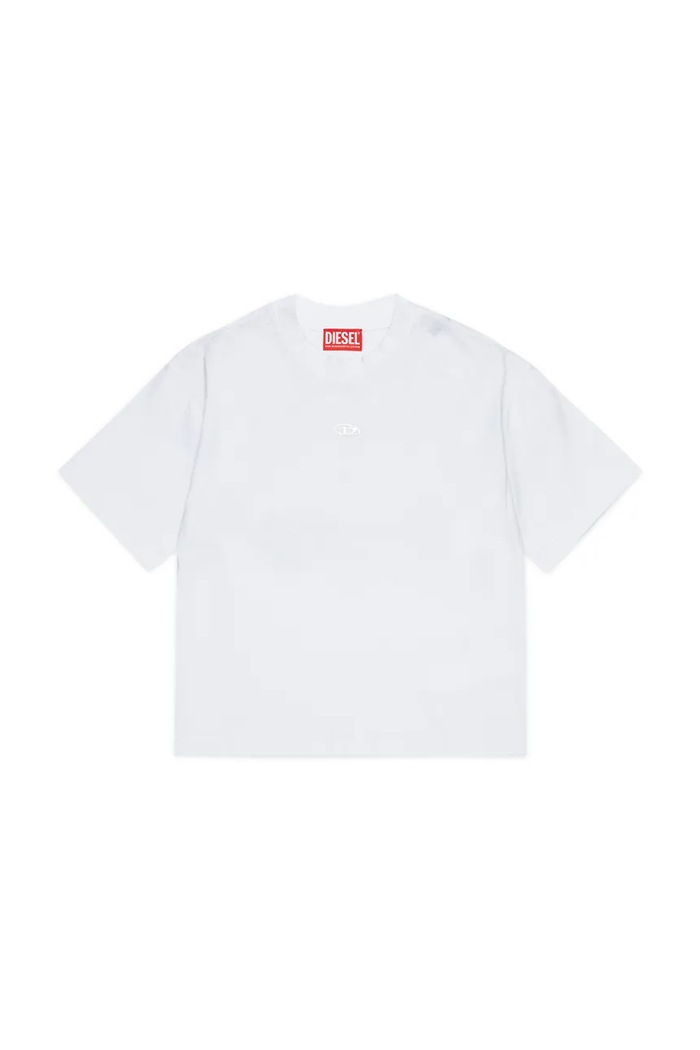 Diesel T-shirt dziecięcy bawełniany TANORMYS2 T-SHIRT biały J03010.KYA2A