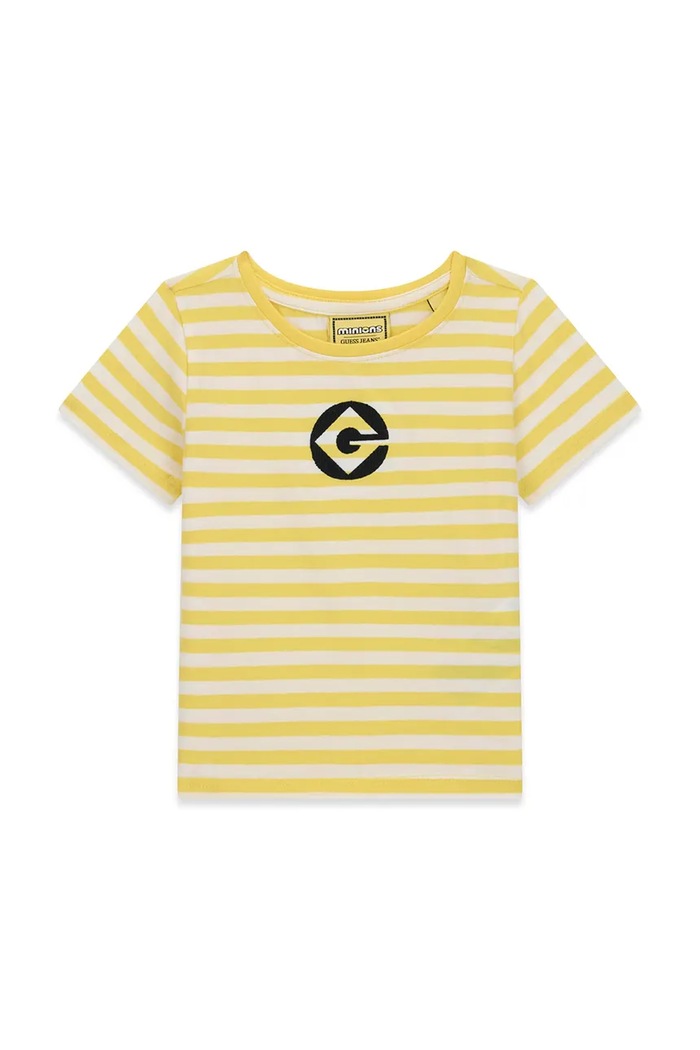 Guess T-shirt dziecięcy z bawełną GJ X MINIONS żółty K6YI27.K6649.9BY2