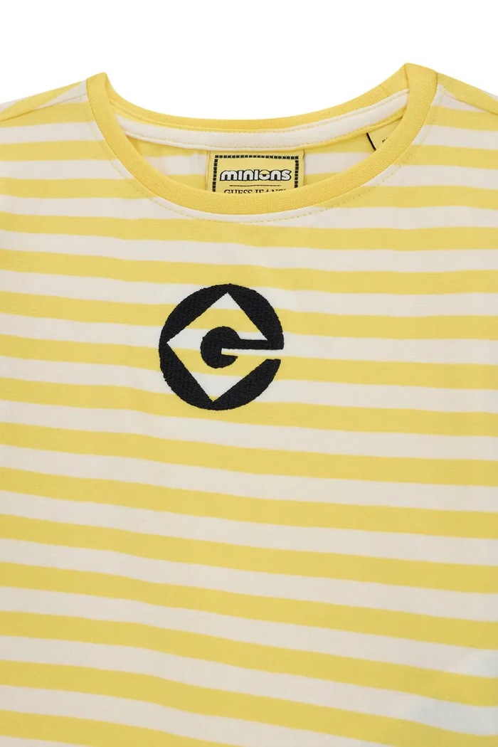 Dziewczynka Guess T-shirt dziecięcy z bawełną GJ X MINIONS K6YI27.K6649.9BY2 żółty