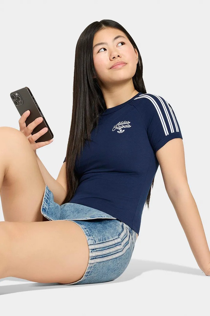 adidas Originals t-shirt παιδικό με βαμβάκι KS6633 σκούρο μπλε