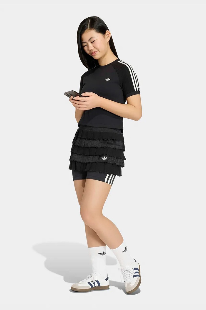 adidas Originals футболка дитяча бавовняна з еластаном чорний KR3924