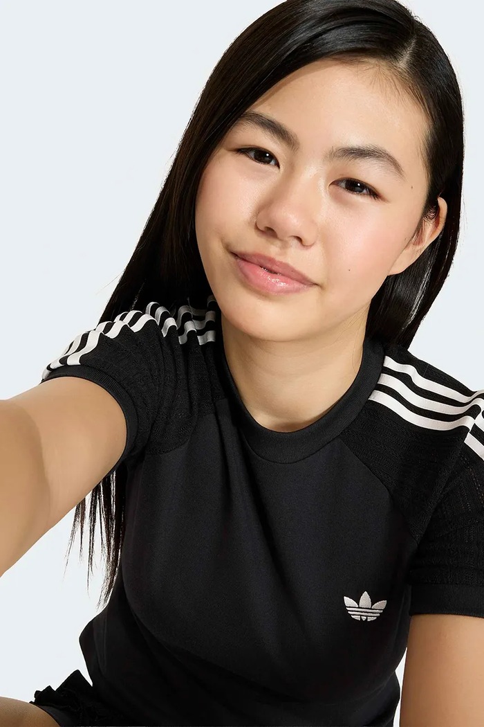 adidas Originals tričko detské bavlnené s elastanom KR3924 čierna