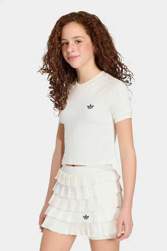 adidas Originals tričko detské bavlnené s elastanom biela KR3925