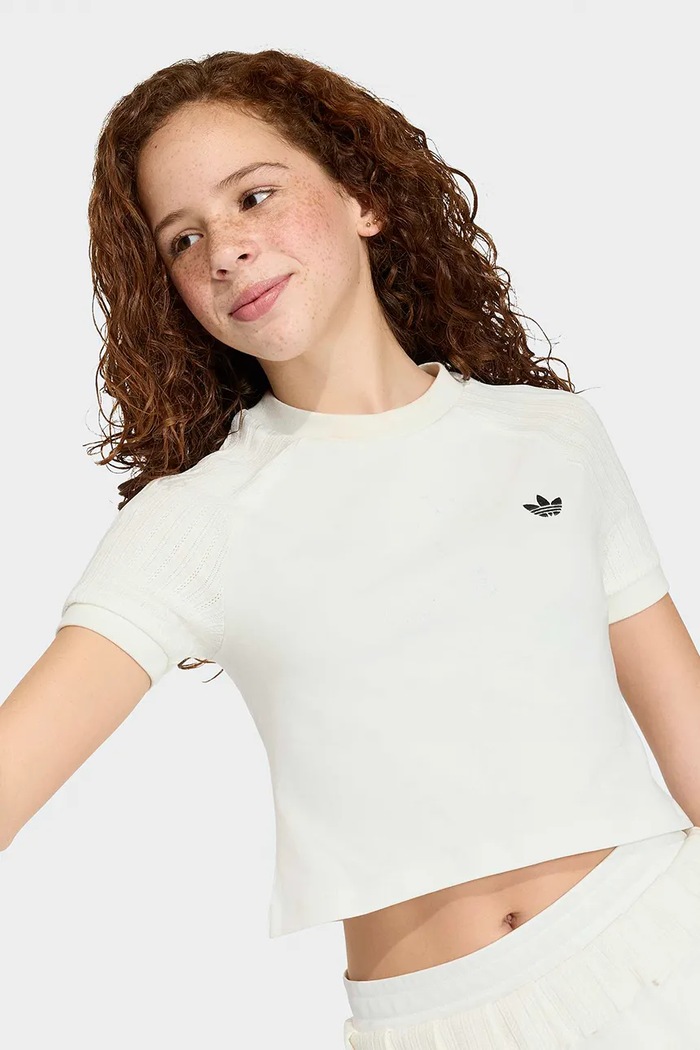 adidas Originals tričko detské bavlnené s elastanom KR3925 biela