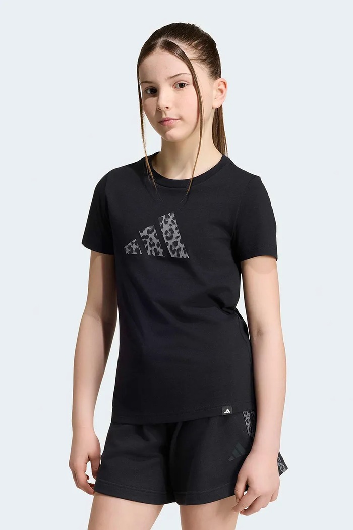 adidas tričko detské bavlnené čierna KQ7009