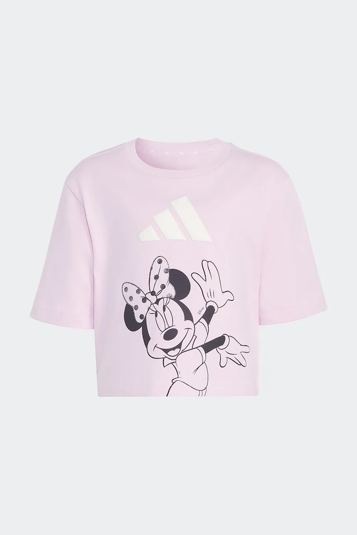 adidas футболка дитяча бавовняна з еластаном DISNEY MINNIE MOUSE KS3948 рожевий AW26