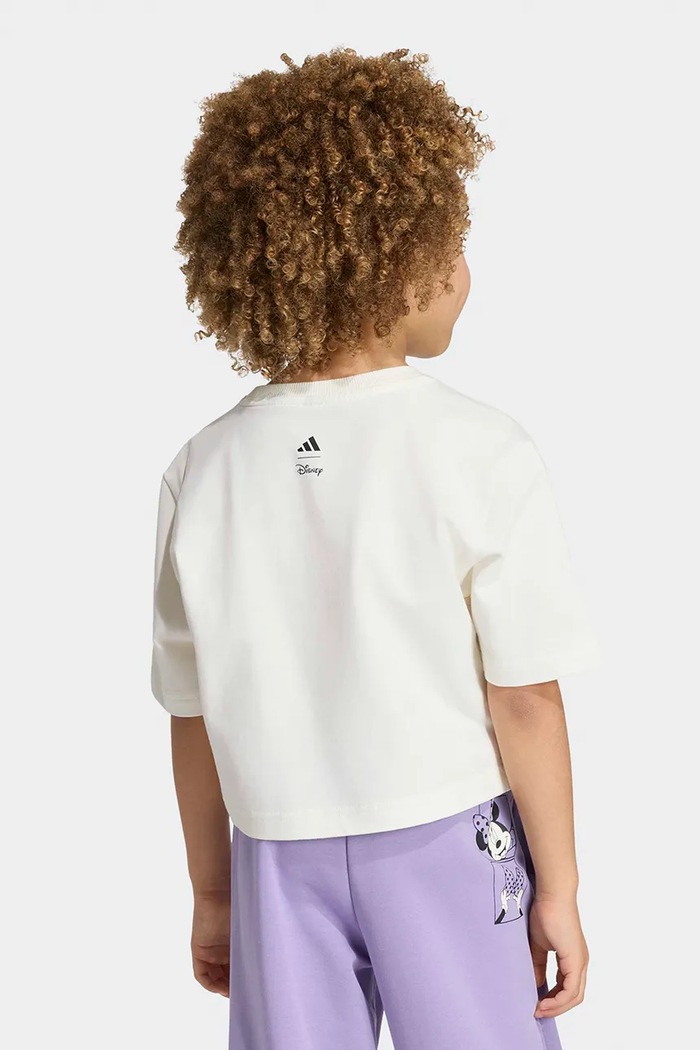 Deklice adidas kratka majica otroška bombažna z elastanom DISNEY MINNIE MOUSE KG6145 bež