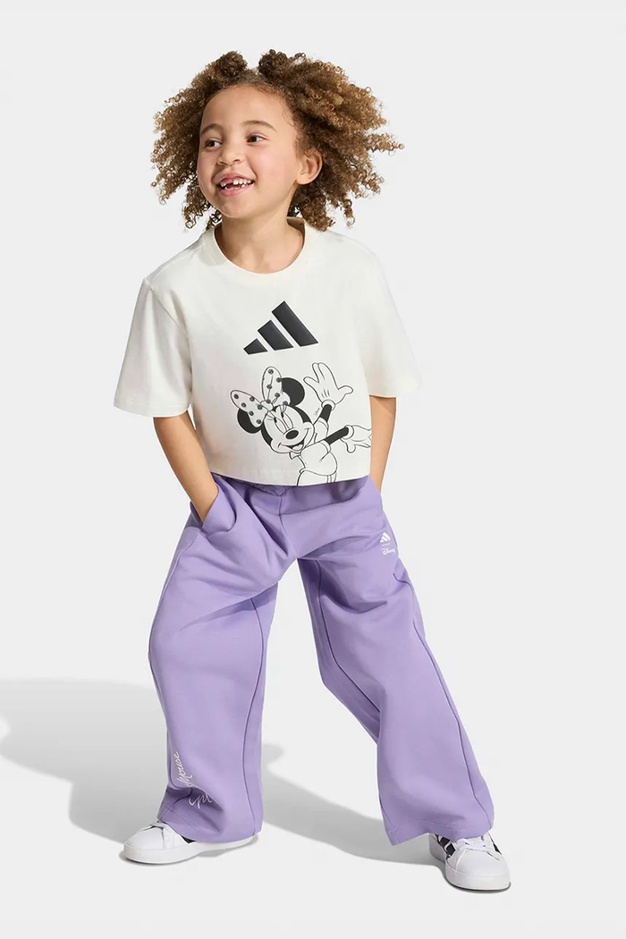 adidas kratka majica otroška bombažna z elastanom DISNEY MINNIE MOUSE bež KG6145