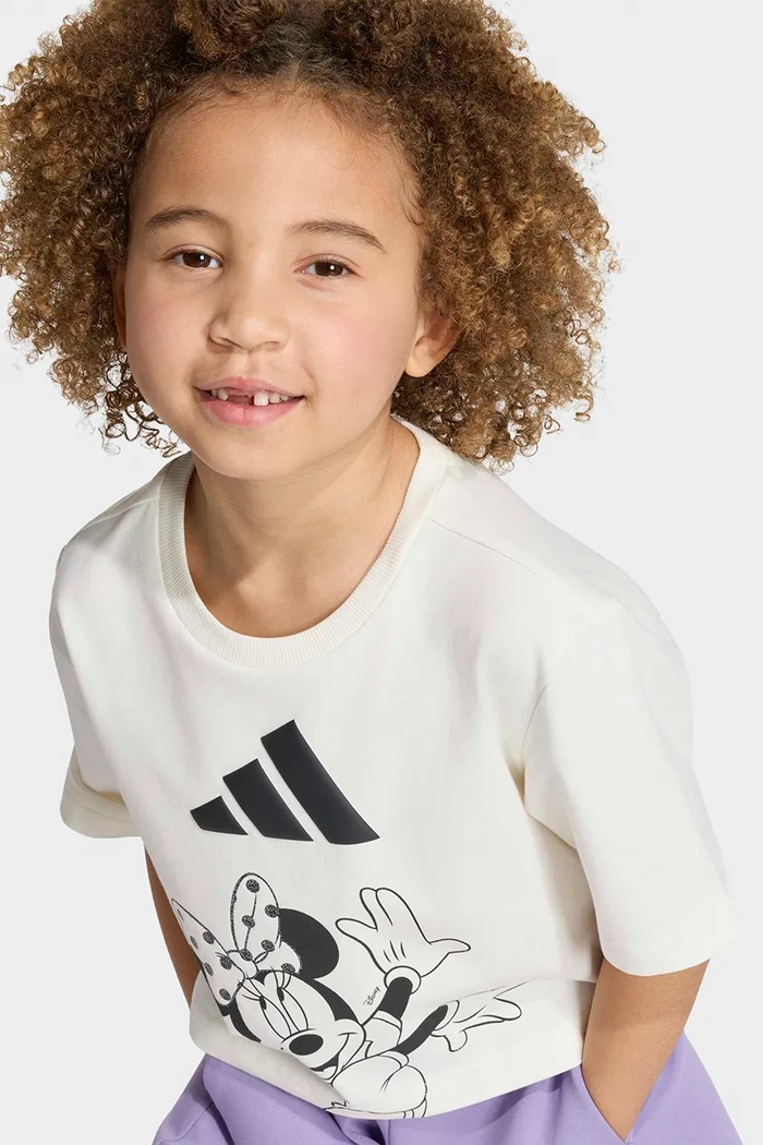 adidas kratka majica otroška bombažna z elastanom DISNEY MINNIE MOUSE KG6145 bež