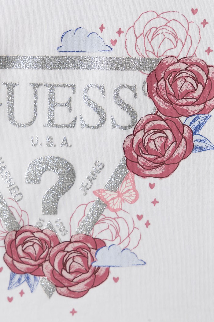 Девочка Guess Футболка для детей из хлопка K6YI23.K3729.9BY2 белый