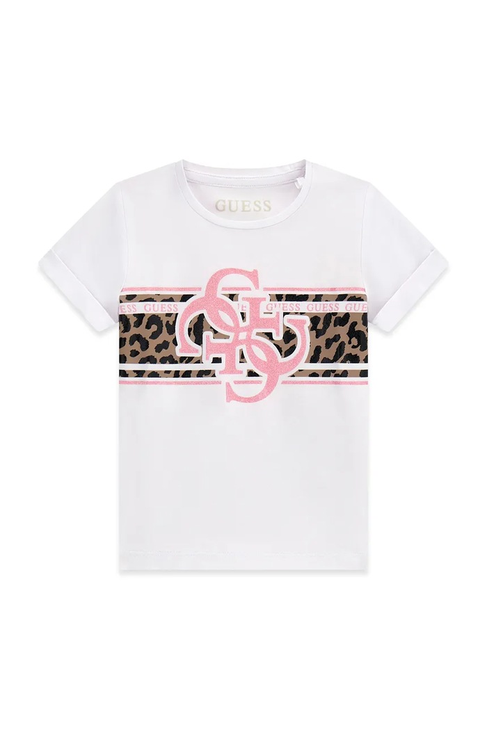 Guess T-shirt dziecięcy bawełniany z elastanem biały K6YI06.K3670.9BY2