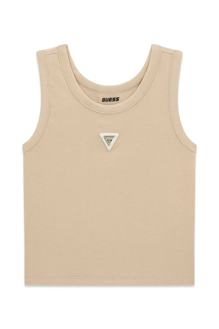 Guess T-shirt dziecięcy z modalem beżowy J6YP03.K5191.9BY2