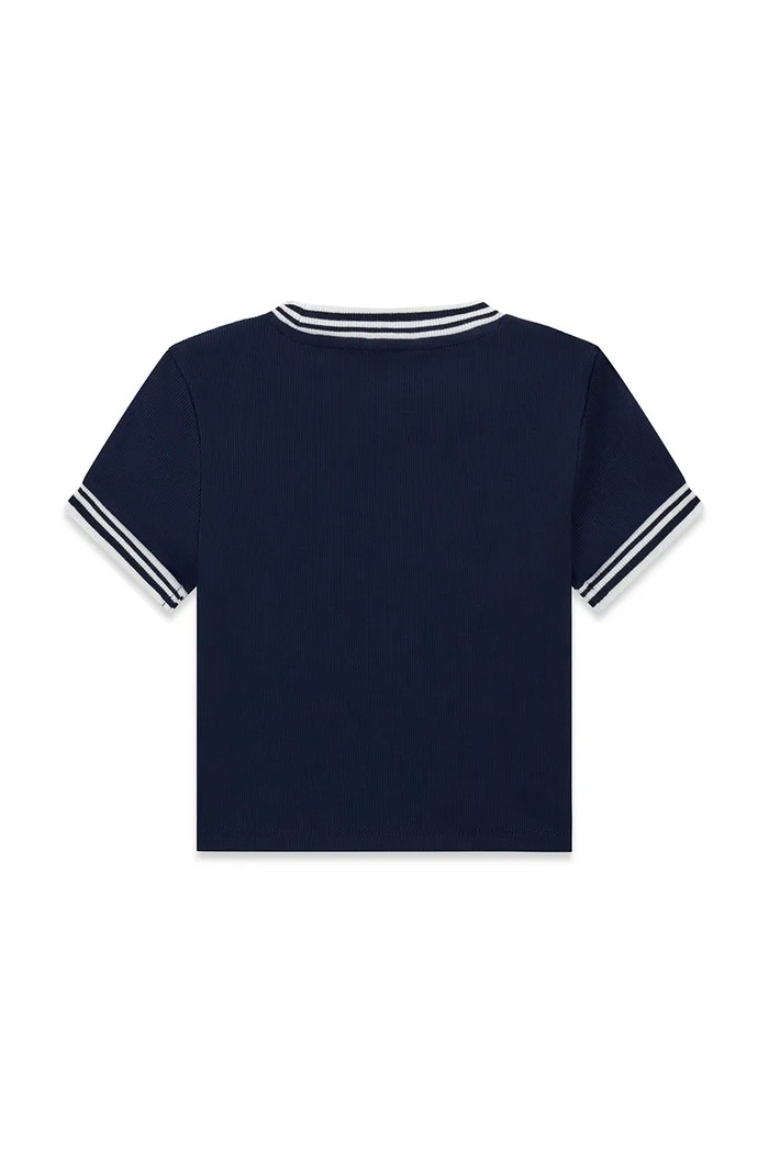 Guess T-shirt dziecięcy bawełniany z elastanem J6YI26.K4425.9BY2 granatowy AW26