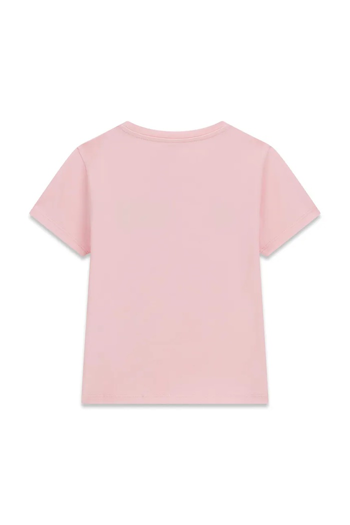 Guess T-shirt dziecięcy bawełniany z elastanem J6YI12.K4421.9BY2 różowy AW26