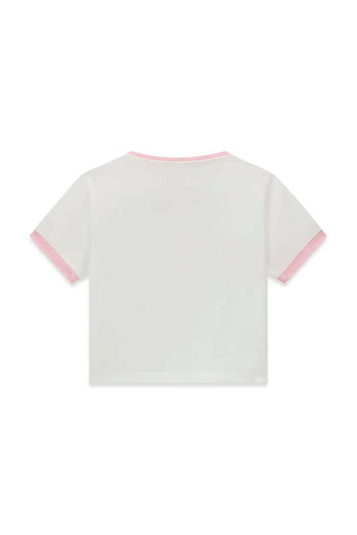 Dziewczynka Guess T-shirt dziecięcy bawełniany z elastanem J6YI11.K3716.9BY2 biały