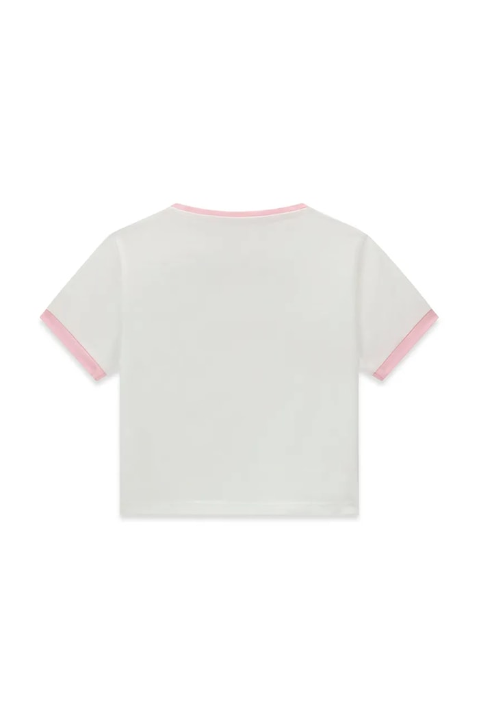 Dziewczynka Guess T-shirt dziecięcy bawełniany z elastanem J6YI11.K3716.9BY2 biały