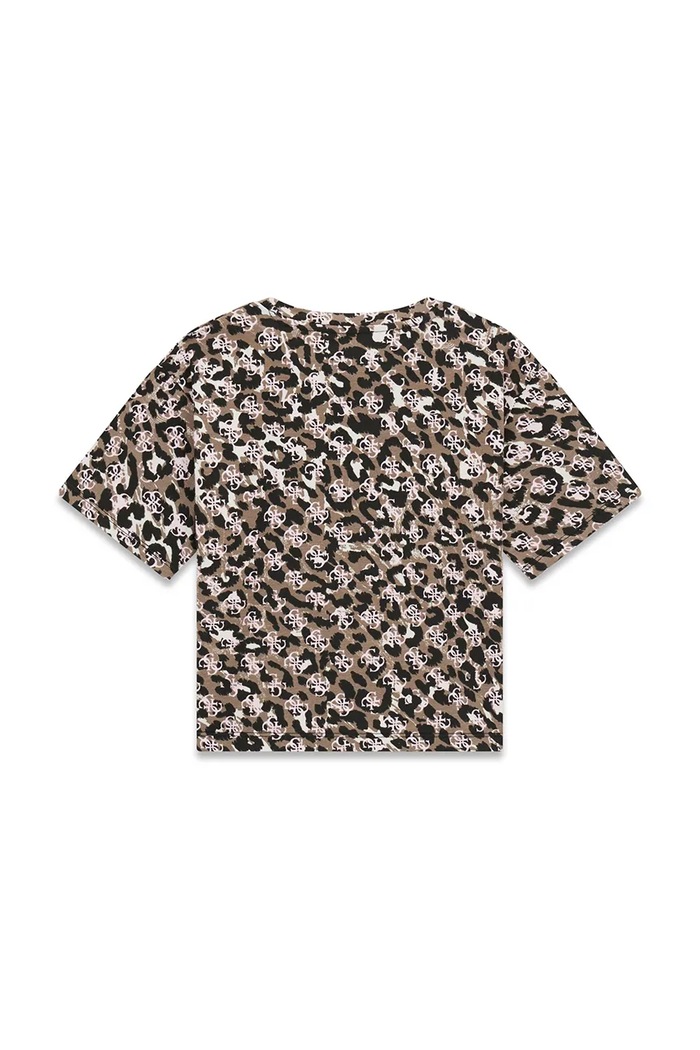 Guess T-shirt dziecięcy bawełniany z elastanem J6YI05.K3696.9BY2 beżowy AW26