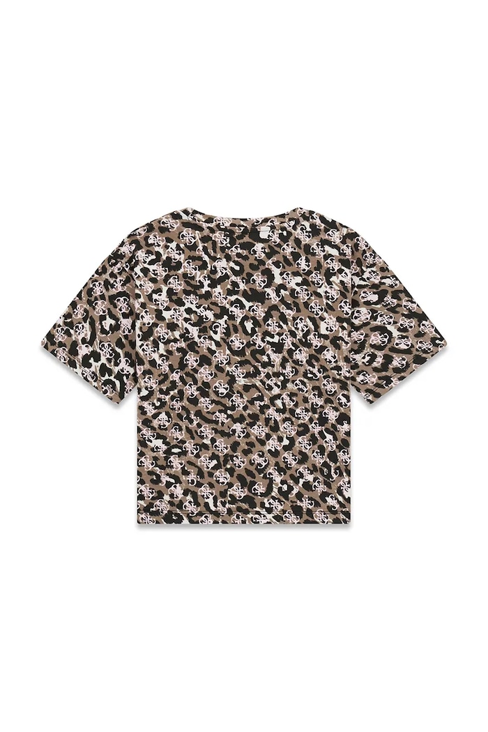 Guess T-shirt dziecięcy bawełniany z elastanem J6YI05.K3696.9BY2 beżowy AW26