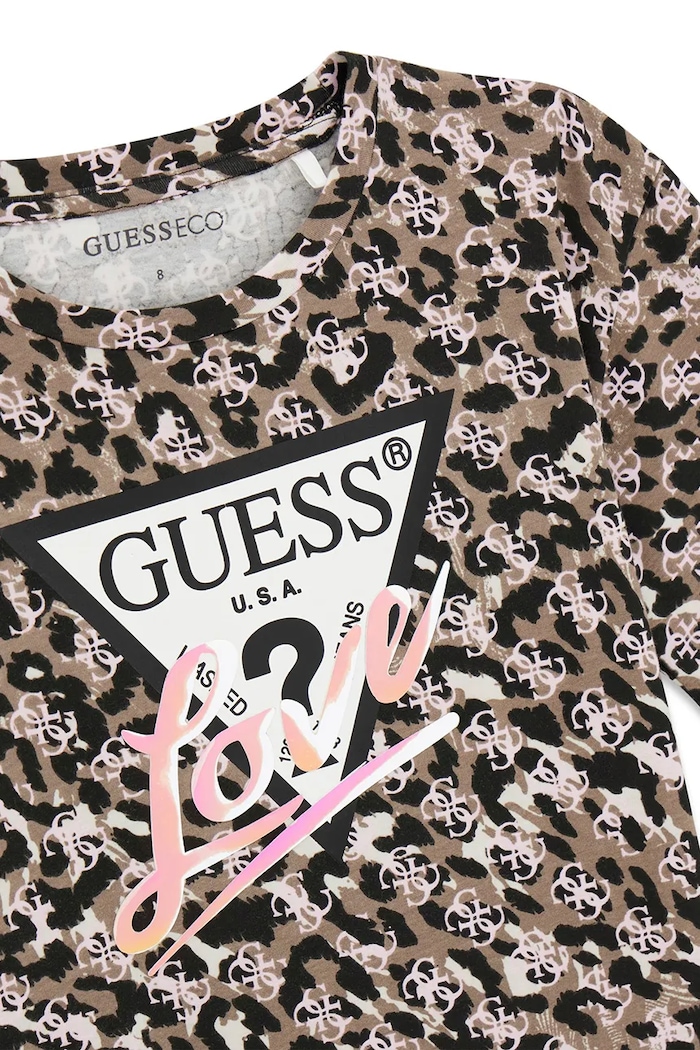 Dziewczynka Guess T-shirt dziecięcy bawełniany z elastanem J6YI05.K3696.9BY2 beżowy