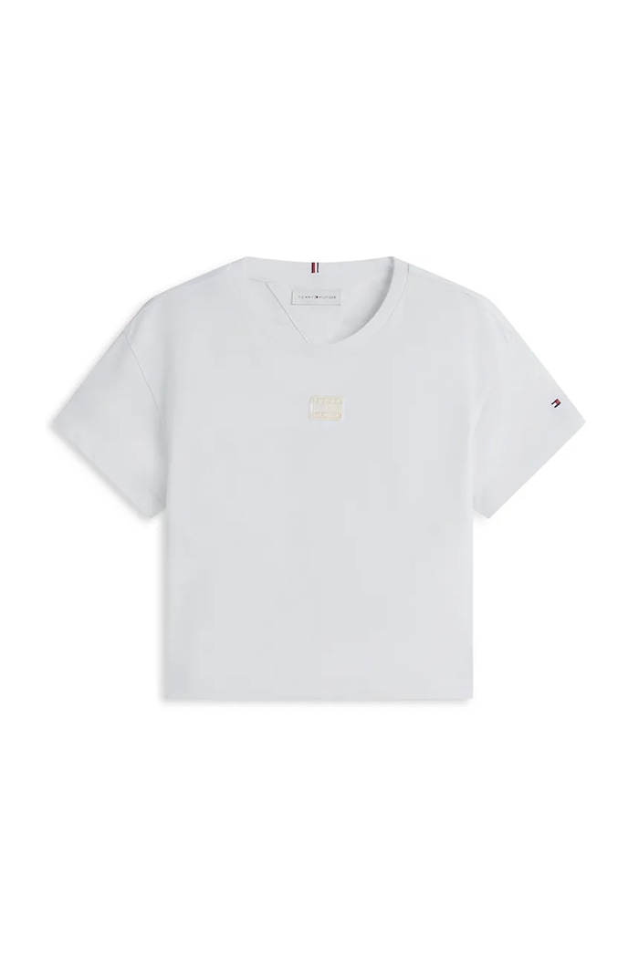Tommy Hilfiger T-shirt dziecięcy bawełniany KG0KG09488.9BY2 biały AW26