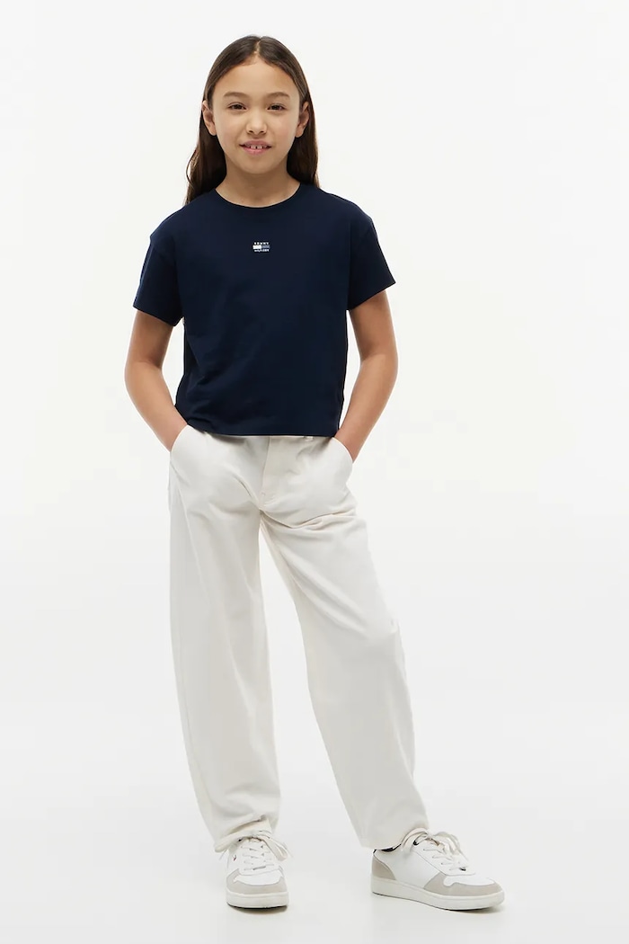 Tommy Hilfiger T-shirt dziecięcy bawełniany granatowy KG0KG09488.9BY2