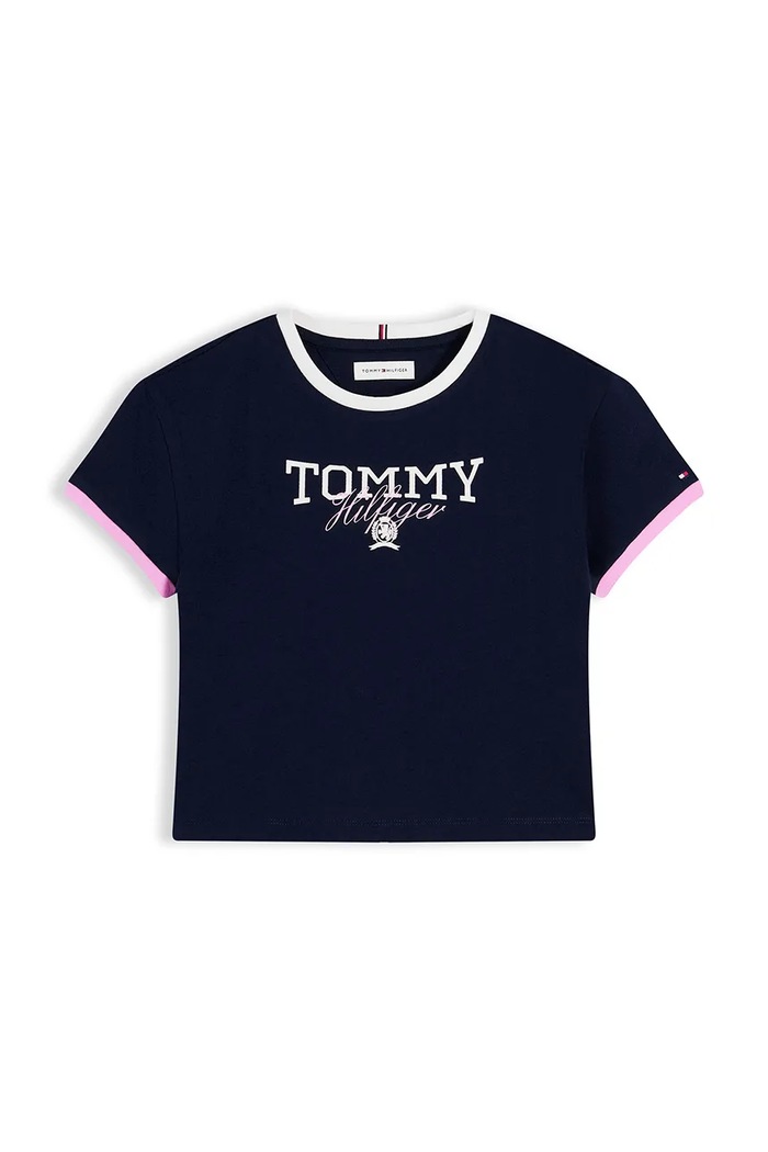 Tommy Hilfiger тениска за деца от памук KG0KG09459.9BY2 син AW26
