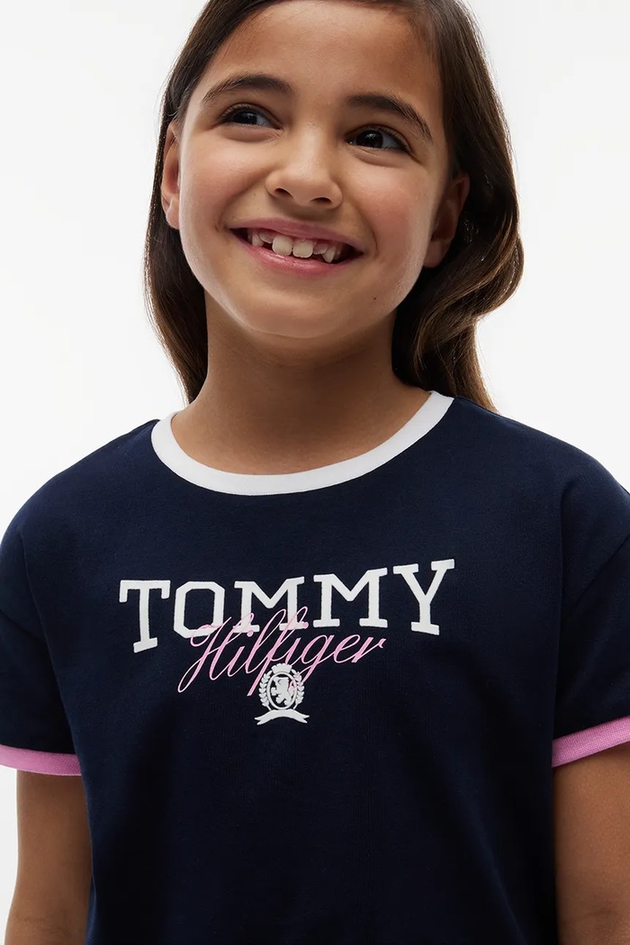 Tommy Hilfiger тениска за деца от памук KG0KG09459.9BY2 син