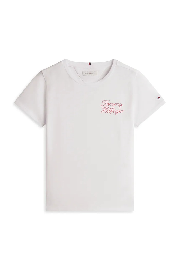 Tommy Hilfiger T-shirt dziecięcy bawełniany KG0KG09454.128.176.9BY2 biały AW26