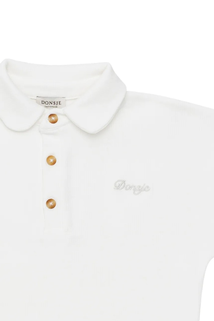 Donsje polo majica otroška z bombažem bela 3047800
