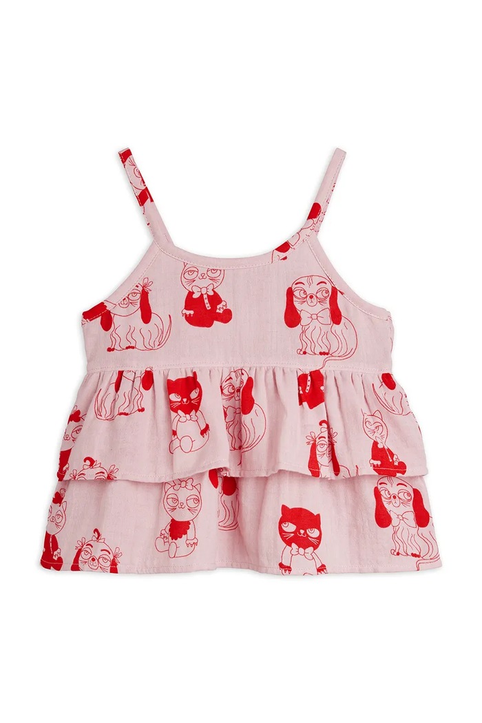 Mini Rodini τοπ παιδικό βαμβακερό Minibabies 26620103 ροζ AW26
