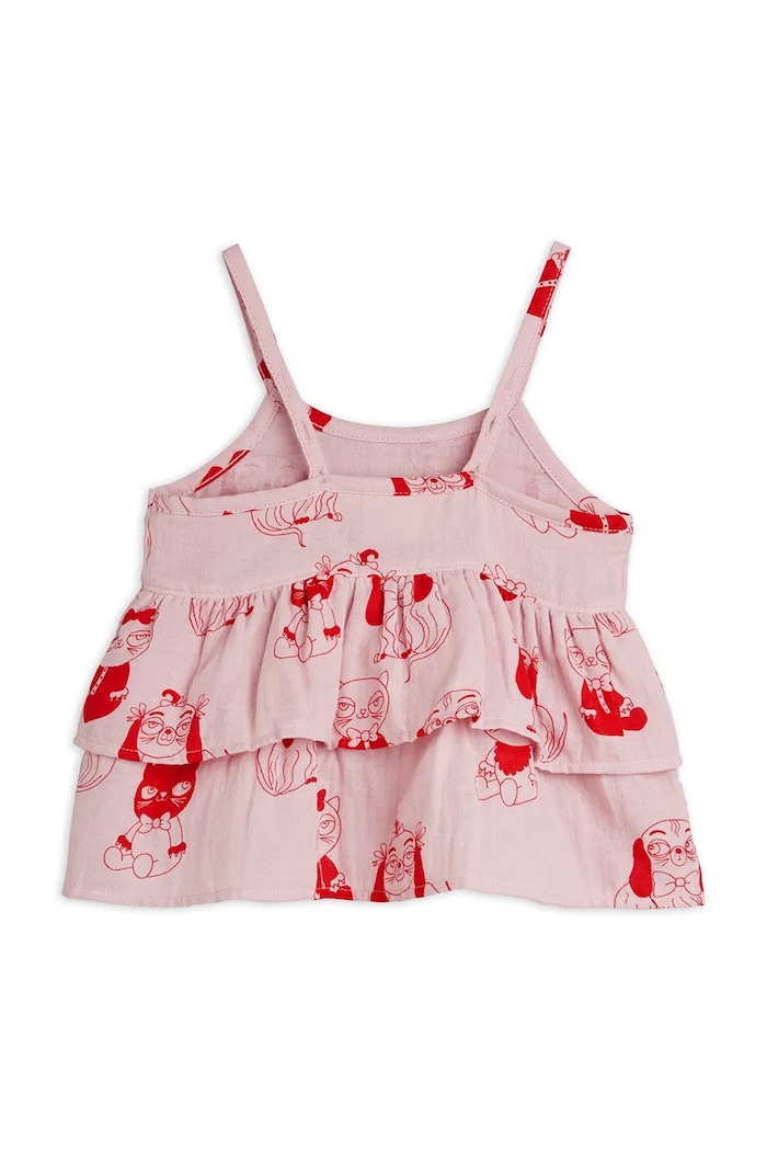 Κοριτσίστικα Mini Rodini τοπ παιδικό βαμβακερό Minibabies 26620103 ροζ