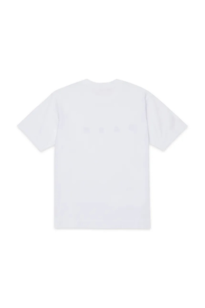 Marni T-shirt dziecięcy bawełniany M002MV.M00RF biały AW26
