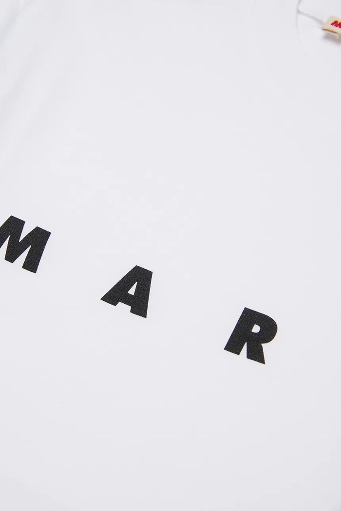 Marni T-shirt dziecięcy bawełniany biały M002MV.M00RF
