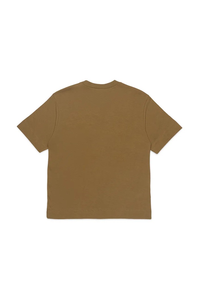 Marni T-shirt dziecięcy bawełniany M002MV.M00RF brązowy AW26