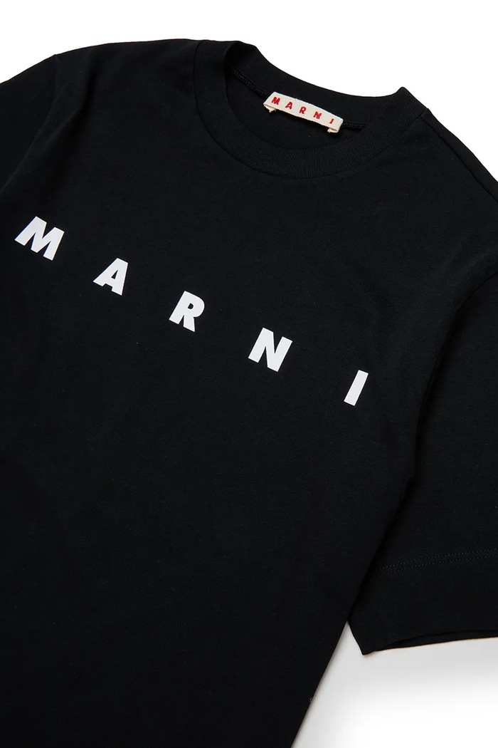 Chłopiec Marni T-shirt dziecięcy bawełniany M002MV.M00RF czarny