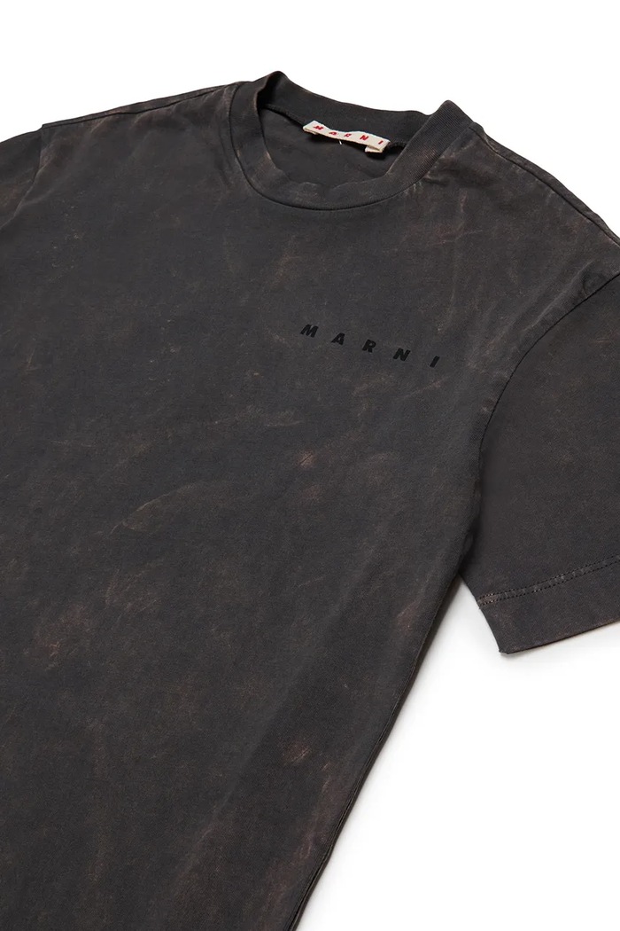 Marni T-shirt dziecięcy bawełniany M01904.M00XV czarny AW26