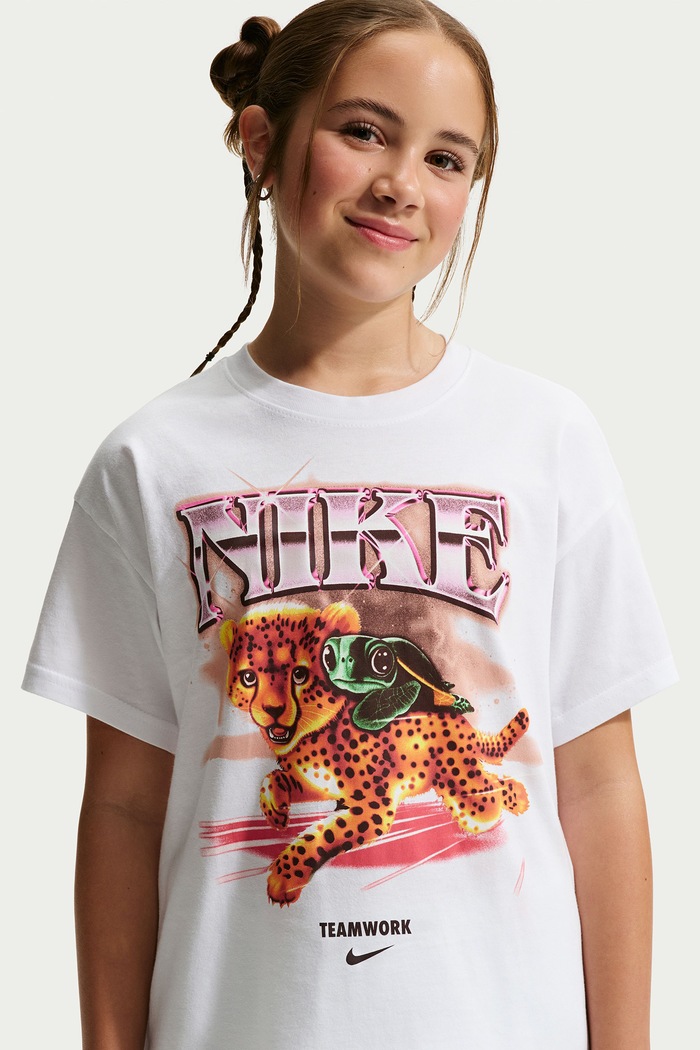 T-shirt dziecięcy bawełniany Nike Sportswear Nike IW0809 biały