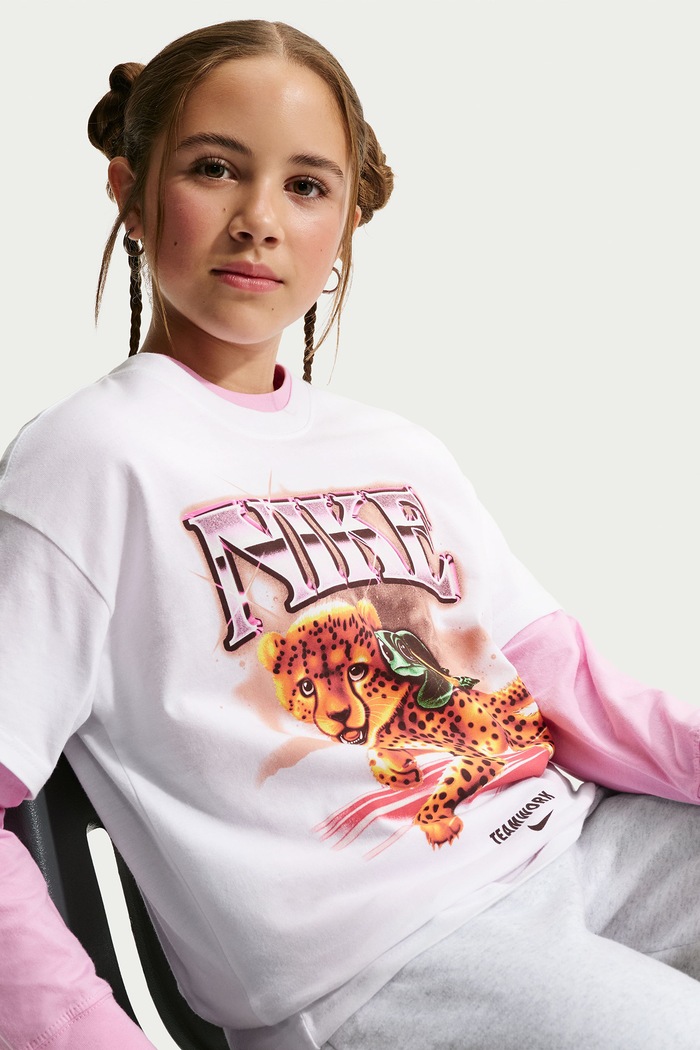 T-shirt dziecięcy bawełniany Nike Sportswear Nike biały IW0809