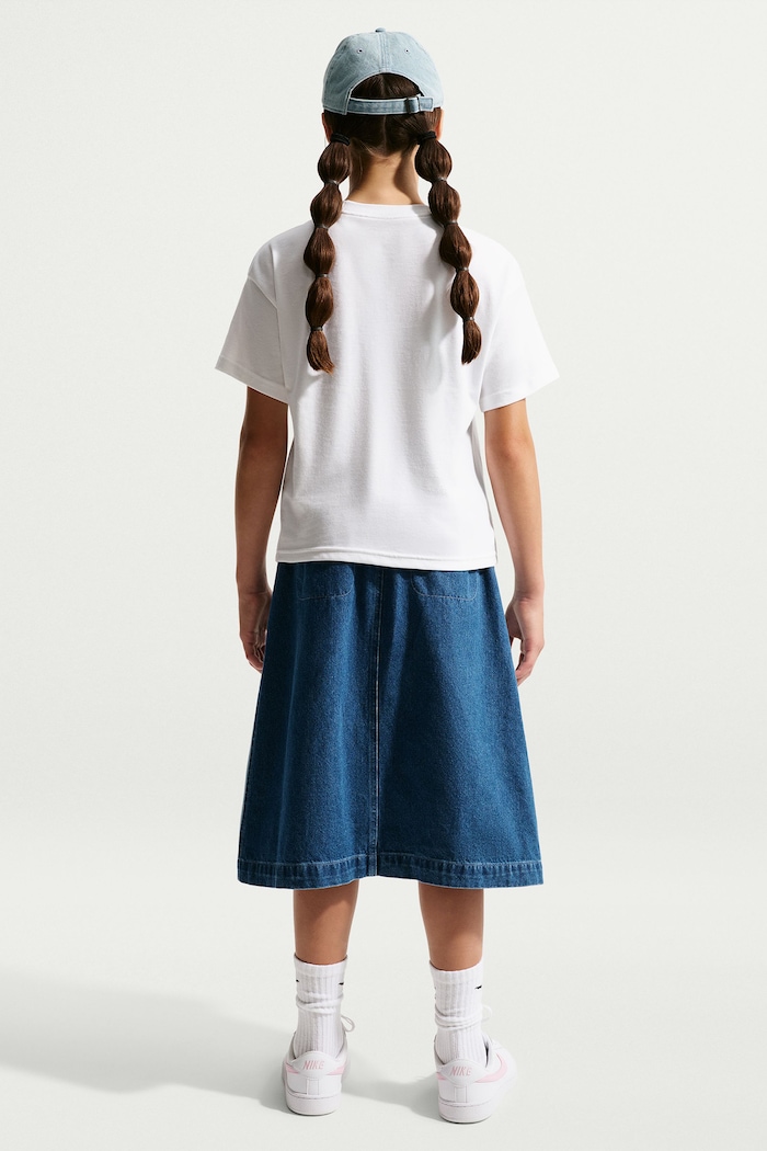 Nike T-shirt dziecięcy bawełniany Nike Sportswear IO2194 biały AW26
