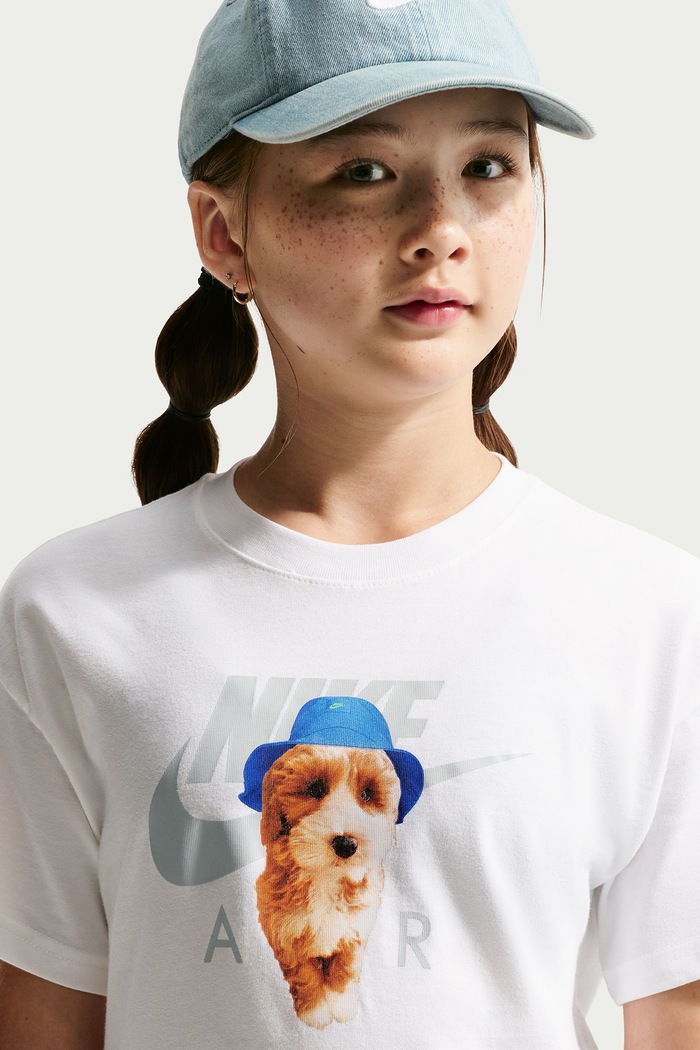 T-shirt dziecięcy bawełniany Nike Sportswear Nike IO2194 biały