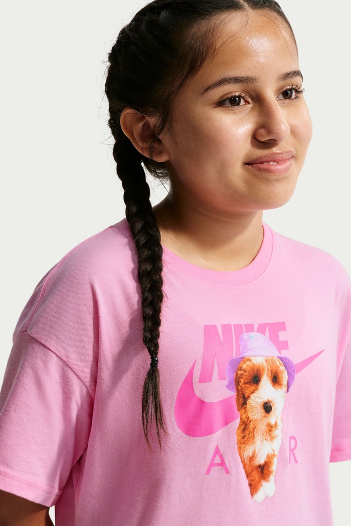 T-shirt dziecięcy bawełniany Nike Sportswear Nike IO2194 różowy